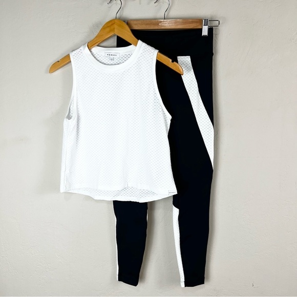 Koral Pants & Jumpsuits Koral Active Matching Set White Waffle